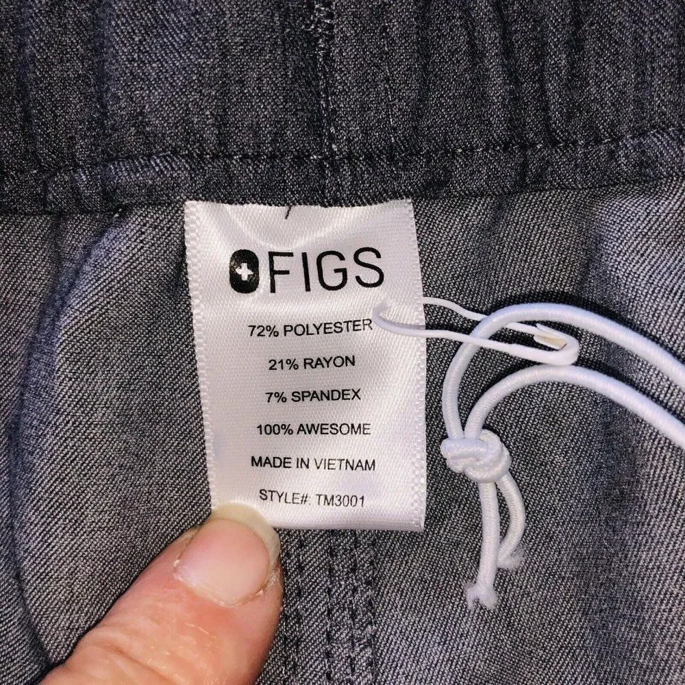 Figs Technical Collection Cairo Cargo Scrub Pants Gray Mens Large New With Tags